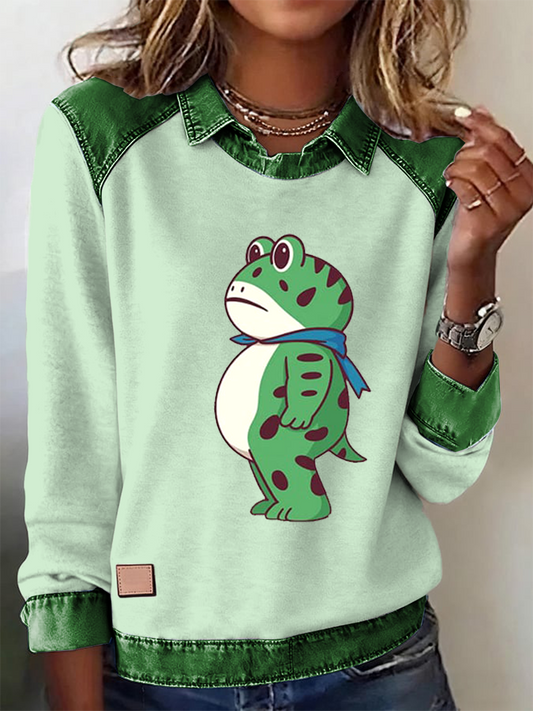 Womenβs Portland Frog Resist Printed Long Sleeve Shirt