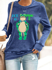 Women's Resist Portland Frog Print Sweatshirt