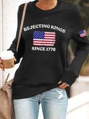 Women's Rejecting Kings Since 1776 fitted sweatshirt