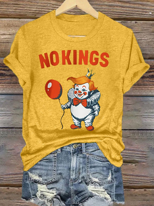 Women's No Kings Anti-Trump Protest T-Shirt