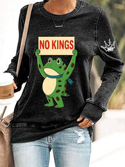 Women's No Kings In America Print Sweatshirt