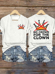 Women's No Kings Printed Casual T-shirt