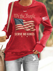 Women's We The People Serve No Kings Printed Sweatshirt