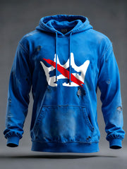 Men's No Kings Printed Casual Hoodie