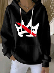Women's No Kings Printed Casual Hoodie
