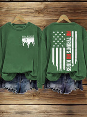 Women's No Kings Print Sweatshirt