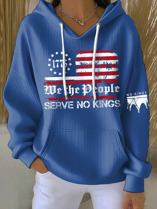 Women's No Kings Print Hoodie