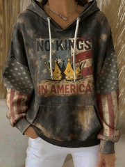 Women's No Kings Print Hoodie
