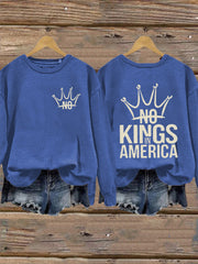 Women's No Kings In America Print Sweatshirt