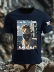 Men's Navy 250th Anniversary Printed T-shirt