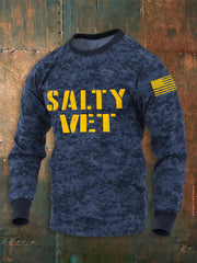 Men's Salty Vet Navy 250th Anniversary Crew Neck Sweatshirt