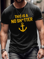 Men's Funny Navy short sleeves t-shirt