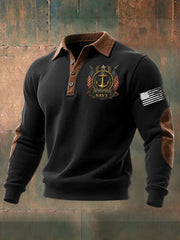 Men's Navy Printed Sweatshirt