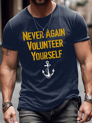 Men's Funny Navy short sleeves t-shirt