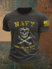 Men's Navy Birthday Short-sleeved T-shirt