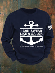 Men's Navy 250th Anniversary Print sweatshirt