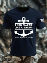Men's Navy 250th Anniversary Printed T-shirt
