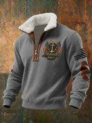 Men's Navy Printed Sweatshirt