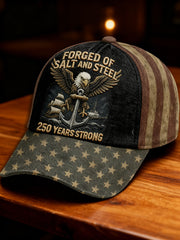 Unisex Navy 250th Anniversary Printed Cap