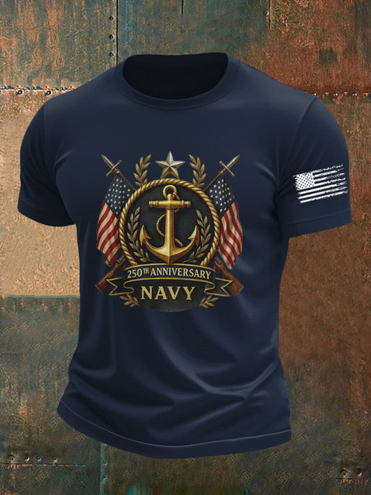 Men's Navy Printed T-shirt