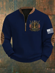 Men's Navy Printed Sweatshirt