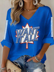 Women's Want It All Baseball Waffle T-shirt