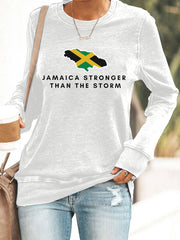 Women's Hurricane Melissa Jamaica Stronger Than The Storm Sweatshirt