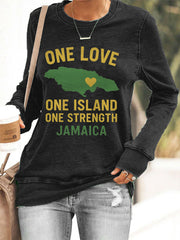 Women's Hurricane Melissa One Love One Island One Strength Jamaica Sweatshirt