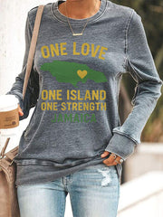 Women's Hurricane Melissa One Love One Island One Strength Jamaica Sweatshirt