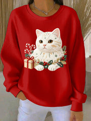 Women's Christmas Print Casual Sweatshirt