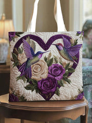 Alzheimer's Awareness Art Purple Floral Printed Bags