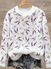 Women's Alzheimer's Disease Art Print Casual Flannel Sweater