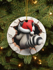 Merry Christmas 3D Art Printed Acrylic Decorative Ornament