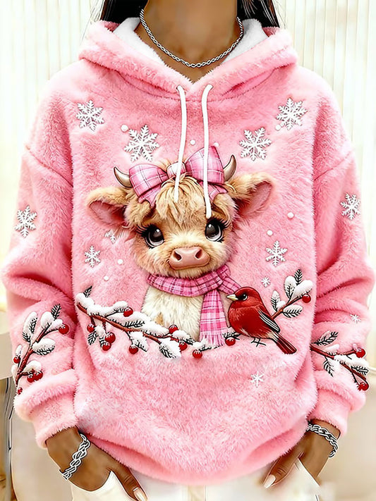 Women's Highland Cow Art Print Casual Top