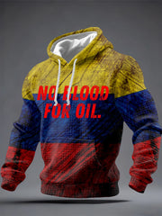 Men's Venezuela No Blood For Oil Printed Hoodie