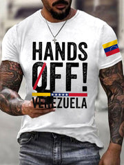 Men's Hands Off Venezuela Print Tee