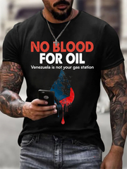 Men's No Blood For Oil Short-sleeved T-shirt