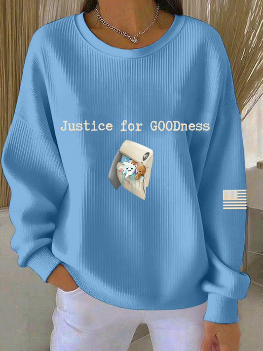 Women's Justice for GOODness Print Sweatshirt