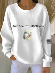 Women's Justice for GOODness Print Sweatshirt