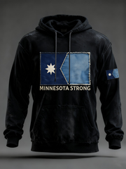 Men's Minnesota Strong Oversized Drop-Shoulder Hoodie With Pockets