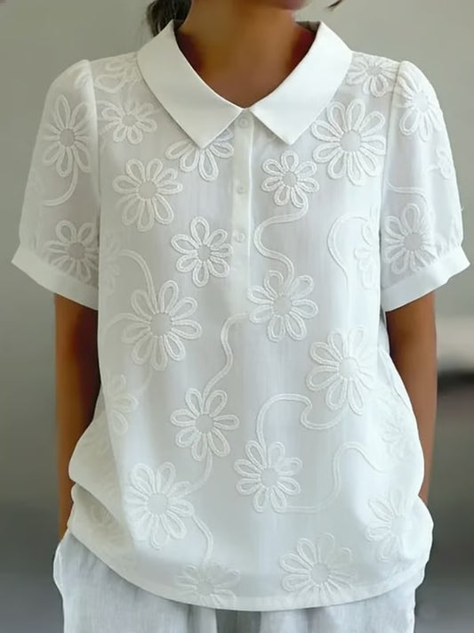 Women's Vintage Floral And Botanical Print Art Shirt