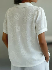 Women's Vintage Floral And Botanical Print Art Shirt