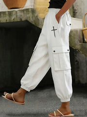 Women's Printed Pocket Casual Pants