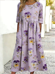 Women's Floral Art Print Casual Dress