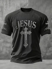 Men's JESUS Printed Casual short sleeves t-shirt