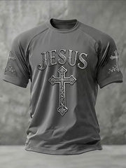 Men's JESUS Printed Casual short sleeves t-shirt