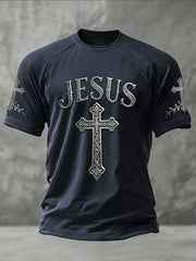 Men's JESUS Printed Casual short sleeves t-shirt