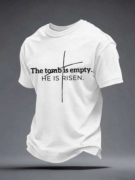 Men's The Tomb Is Empty He Is Risen Print T-Shirt