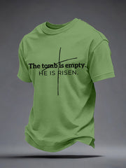 Men's The Tomb Is Empty He Is Risen Print T-Shirt