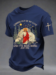 Men's Going Out Of My Cave And I've Been Doing Just Fine Short-sleeved T-shirt